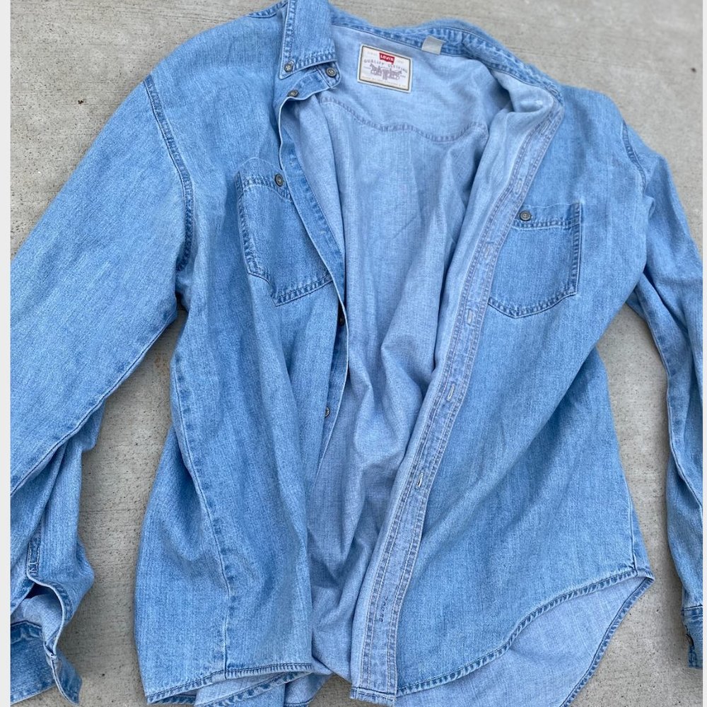 Men's Long Sleeve Levi Denim Shirt